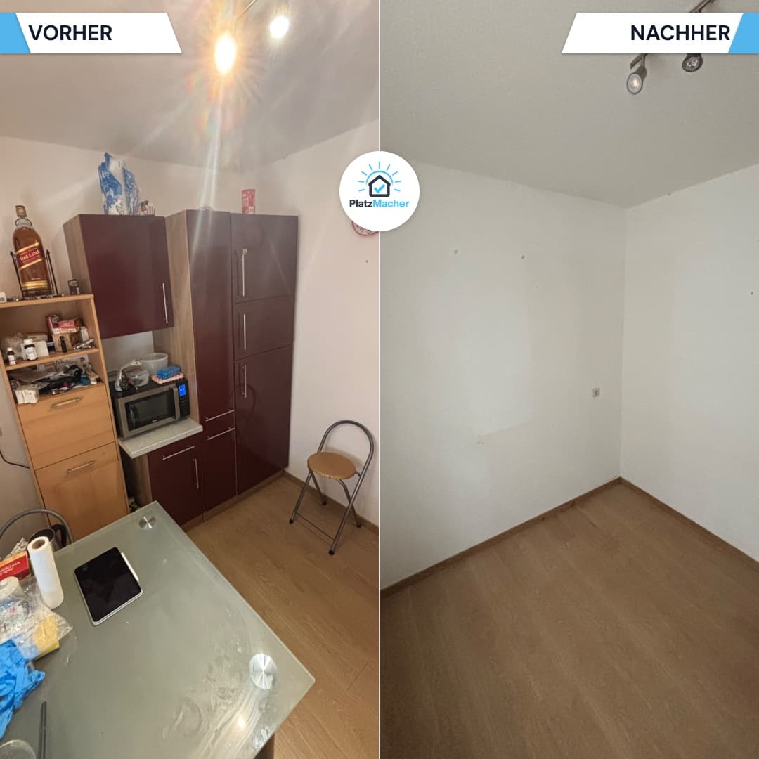 Vorher und Nachher - Zimmer geräumt durch PlatzMacher