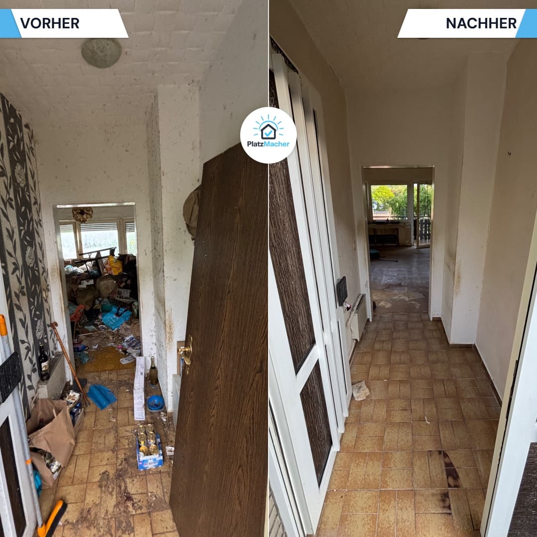 Vorher und Nachher - Diele - Wohnungsauflösung durch PlatzMacher